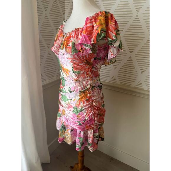 Hello Molly Women’s Medium It's Party Time Off The Shoulder Mini Dress in pink - Picture 5 of 10